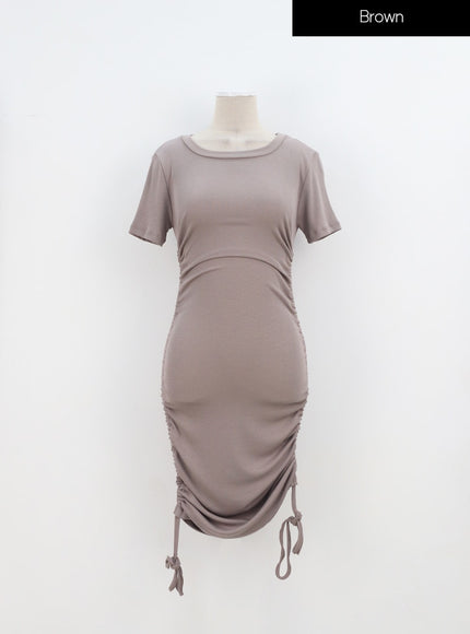 Side Ruched Mini Dress IA327