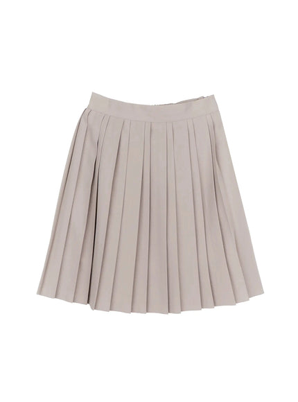 pleated-midi-skirt-iy504 / Beige