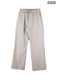 mens-simple-wide-leg-trousers-ia401 / Beige