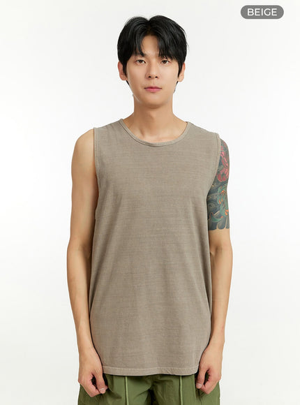 mens-oversized-tank-top-il412 / Beige