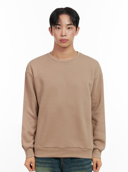 mens-classic-crewneck-sweatshirt-in426 / Beige