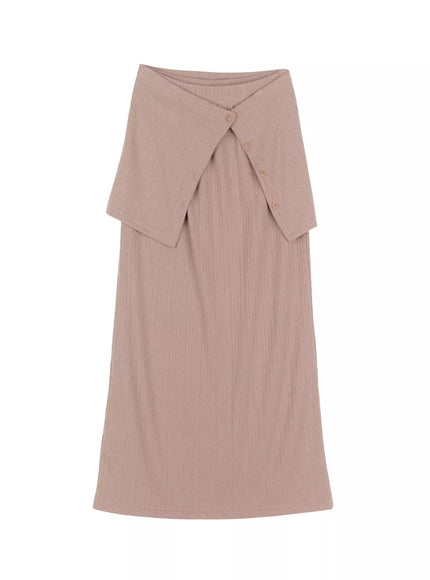 wrap-maxi-skirt-id516 / Beige