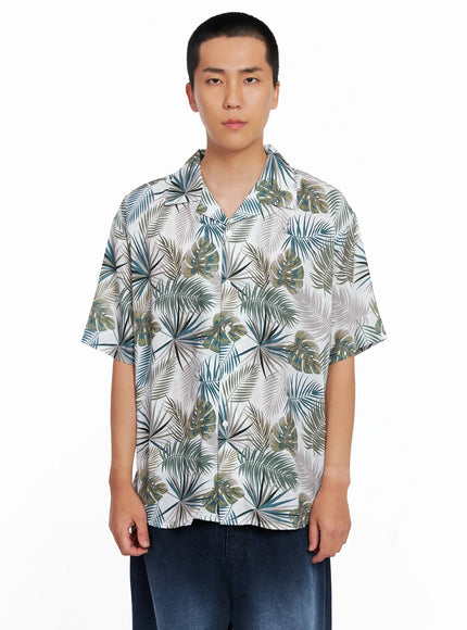 mens-hawaiian-shirt-is510 / Beige
