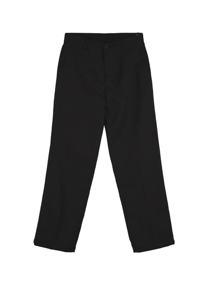 mens-wool-blend-straight-leg-pants-in422 / Black