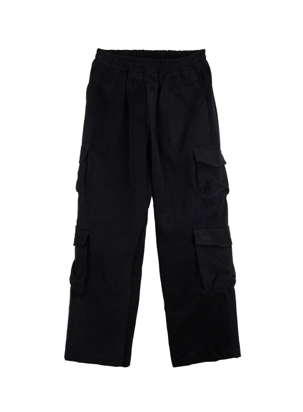 mens-wide-fit-cargo-pants-in422 / Black