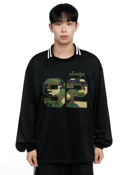 mens-striped-jersey-ig520 / Black