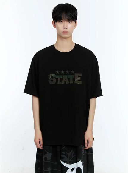 mens-camo-graphic-t-shirt-il529 / Black