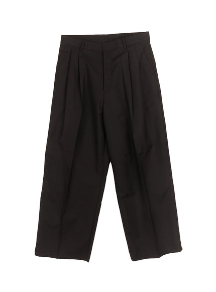mens-balloon-fit-pintuck-trousers-im512 / Black