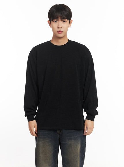 mens-soft-long-sleeve-t-shirt-im527 / Black