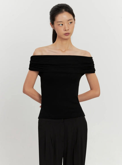 classic-off-shoulder-top-il528 / Black