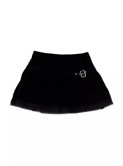 belted-lace-skort-id503 / Black