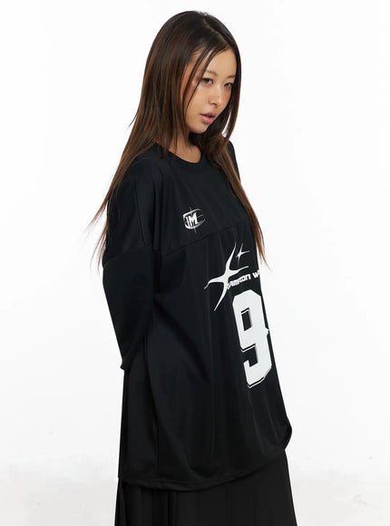 oversized-jersey-tee-iy504 / Black