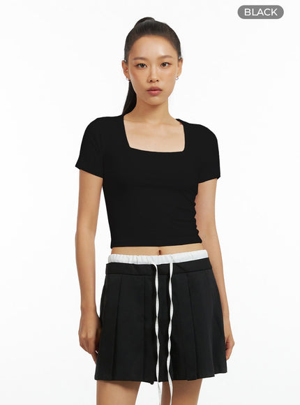 basic-square-neck-crop-top-ig405 / Black