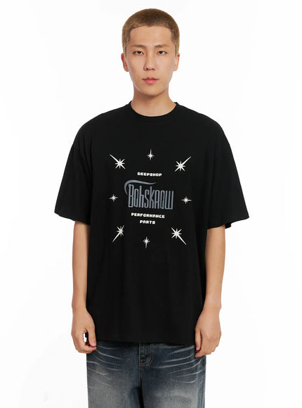 mens-star-graphic-tee-il518 / Black