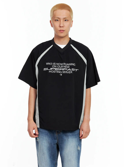 mens-v-neck-basic-jersey-il514 / Black