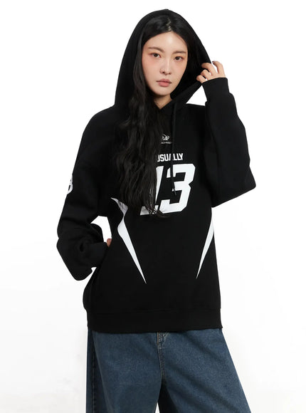 graphic-print-oversized-hoodie-in528 / Black