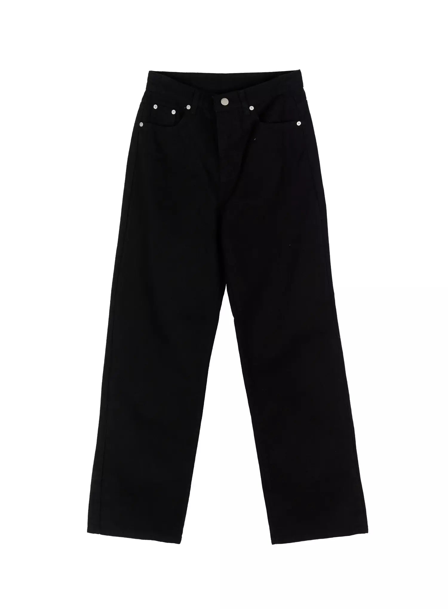 Taytum Straight-Leg Jeans IS515 in Black, size 1XL