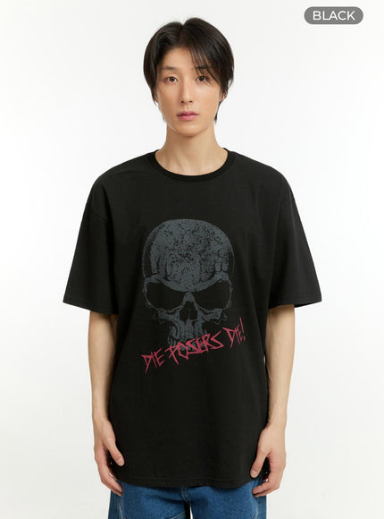 mens-washed-t-shirt-il418 / Black