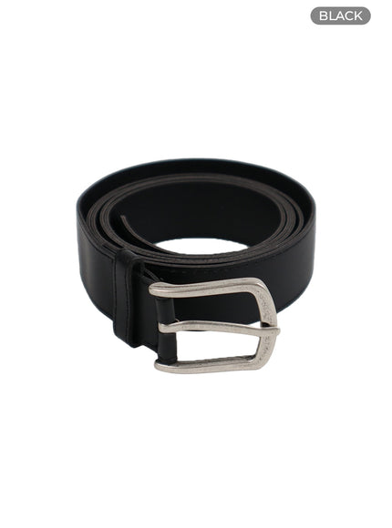 basic-buckle-waist-belt-if421 / Black