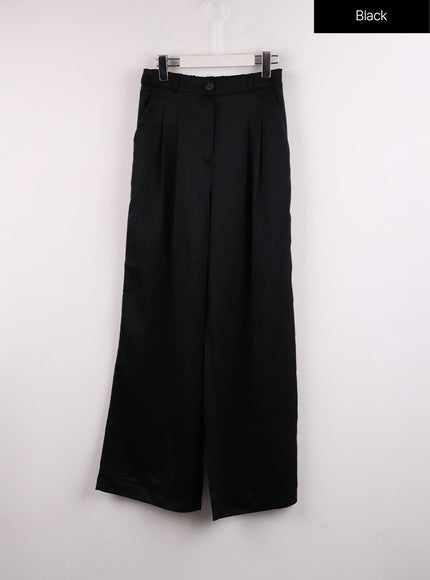 solid-wide-leg-trousers-if402 / Black