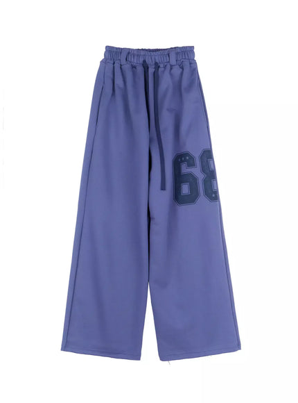 mens-number-graphic-sweatpants-io517 / Blue