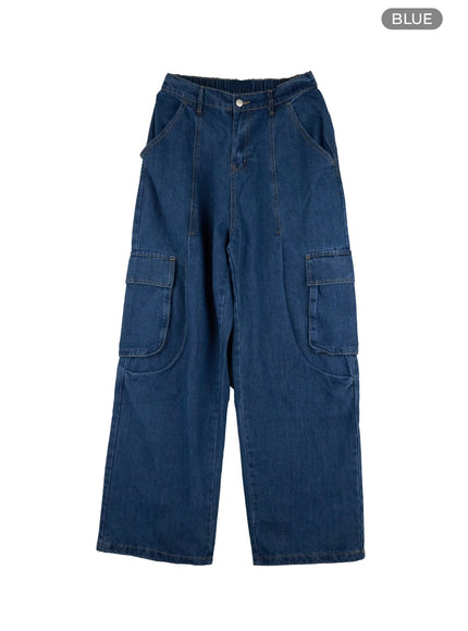 mens-baggy-cargo-jeans-iu418 / Blue