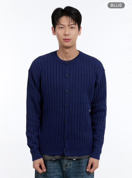 mens-cable-knit-cardigan-ig428 / Blue