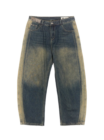 mens-vintage-straight-leg-jeans-ia510 / Blue