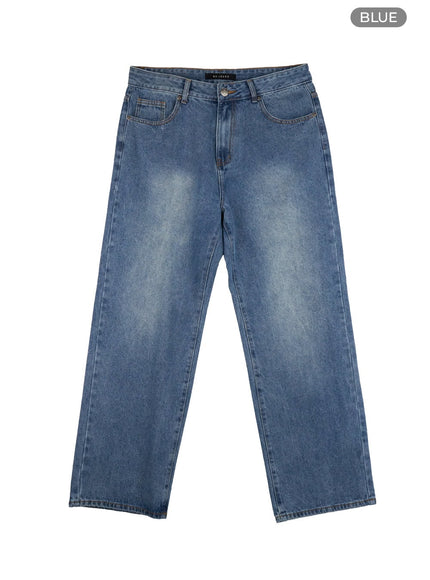 mens-wide-fit-straight-jeans-ig427 / Blue