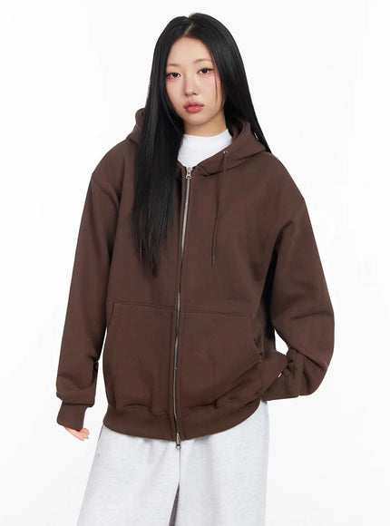 oversized-basic-hoodie-ia507 / Brown