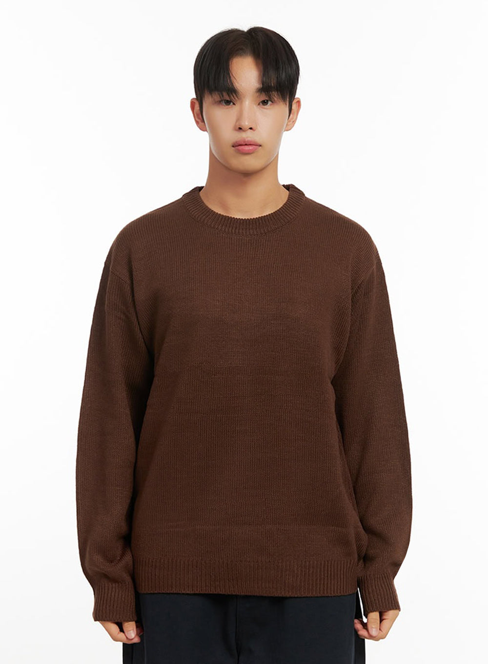 mens-cozyknit-round-neck-sweater-id413 / Brown