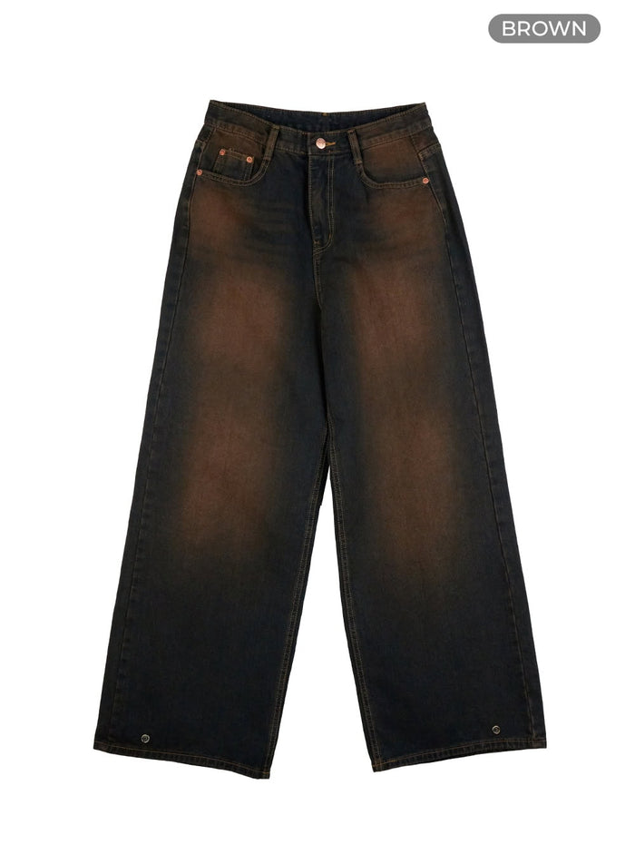 delia-vintage-washed-jeans-is402 / Brown