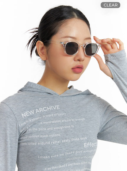 basic-square-sunglasses-if421 / Clear