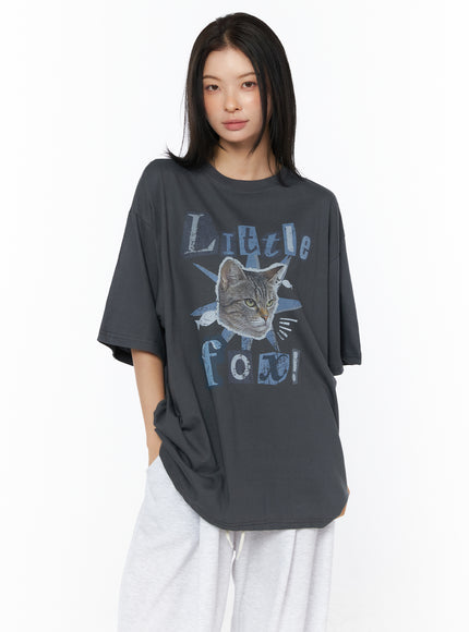 oversized-graphic-tee-iu519 / Dark gray