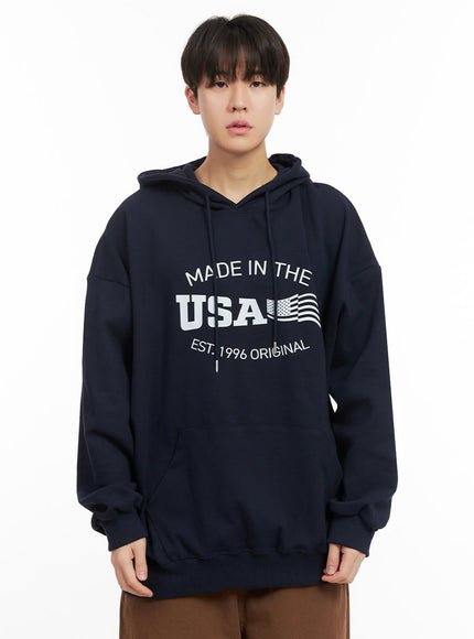 mens-oversized-graphic-sweatshirt-ij517 / Dark blue