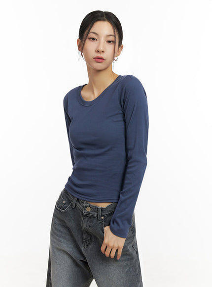 essential-comfort-round-neck-top-id431 / Dark blue