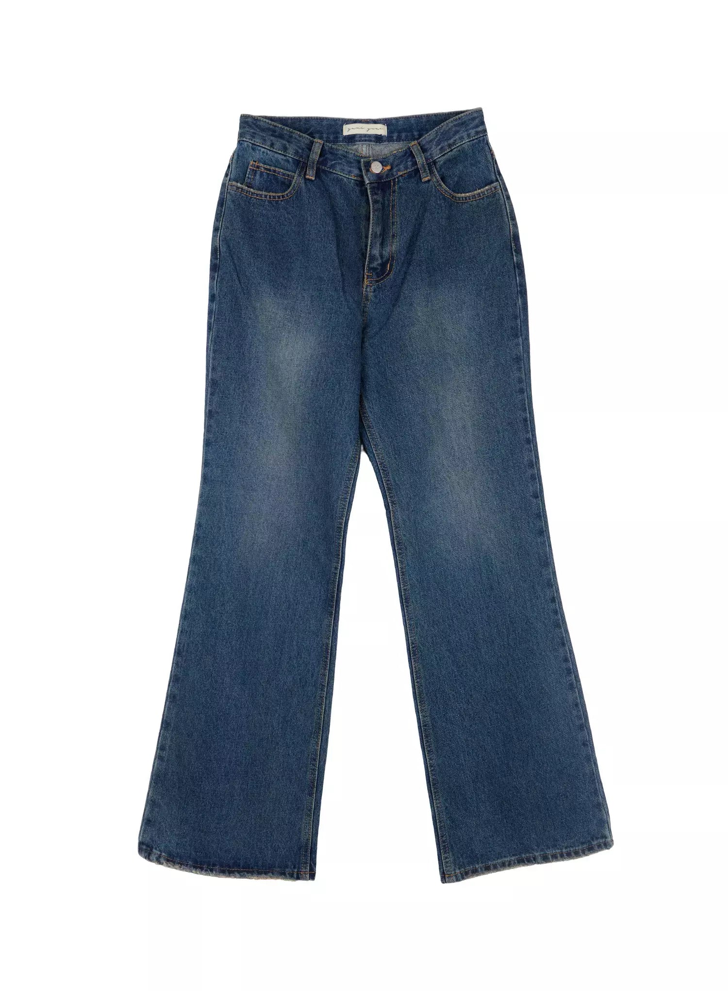 Imani Wide-Leg Flared Jeans ID516 in Dark blue, size L