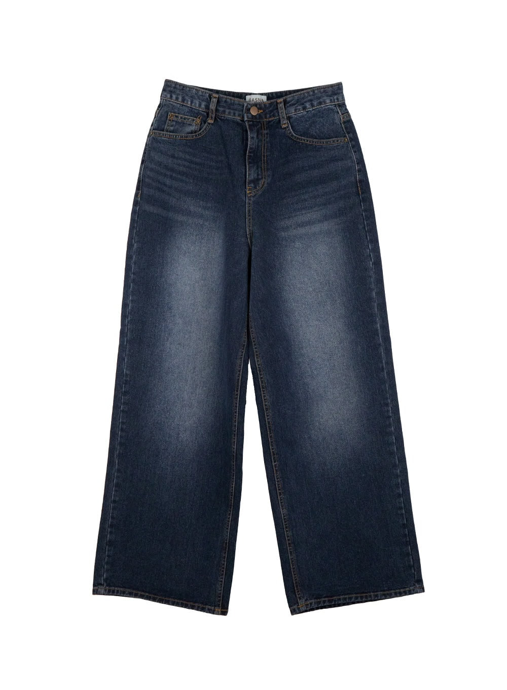 Christina Washed Baggy Jeans IJ510 in Dark blue, size L