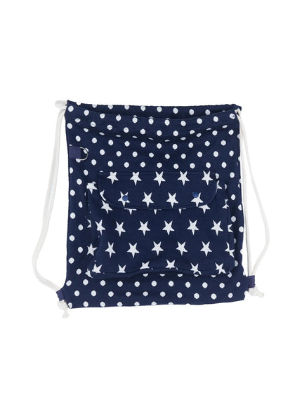 mens-star-print-drawstring-bag-il518 / Dark blue