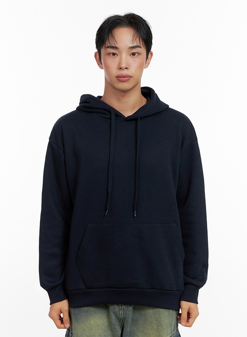 mens-soft-touch-warm-hoodie-in426 / Dark blue