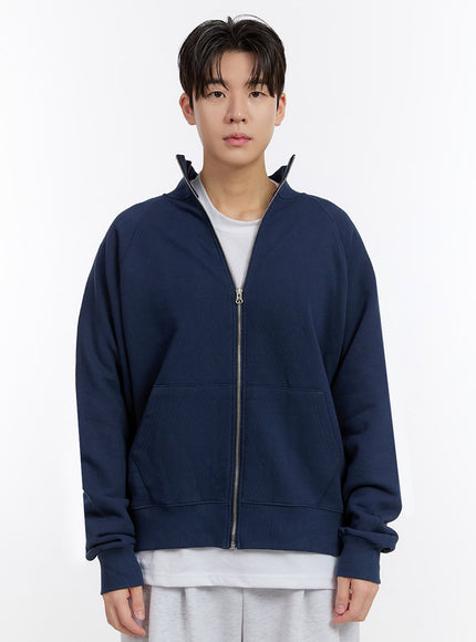 mens-essential-zip-up-jacket-if528 / Dark blue