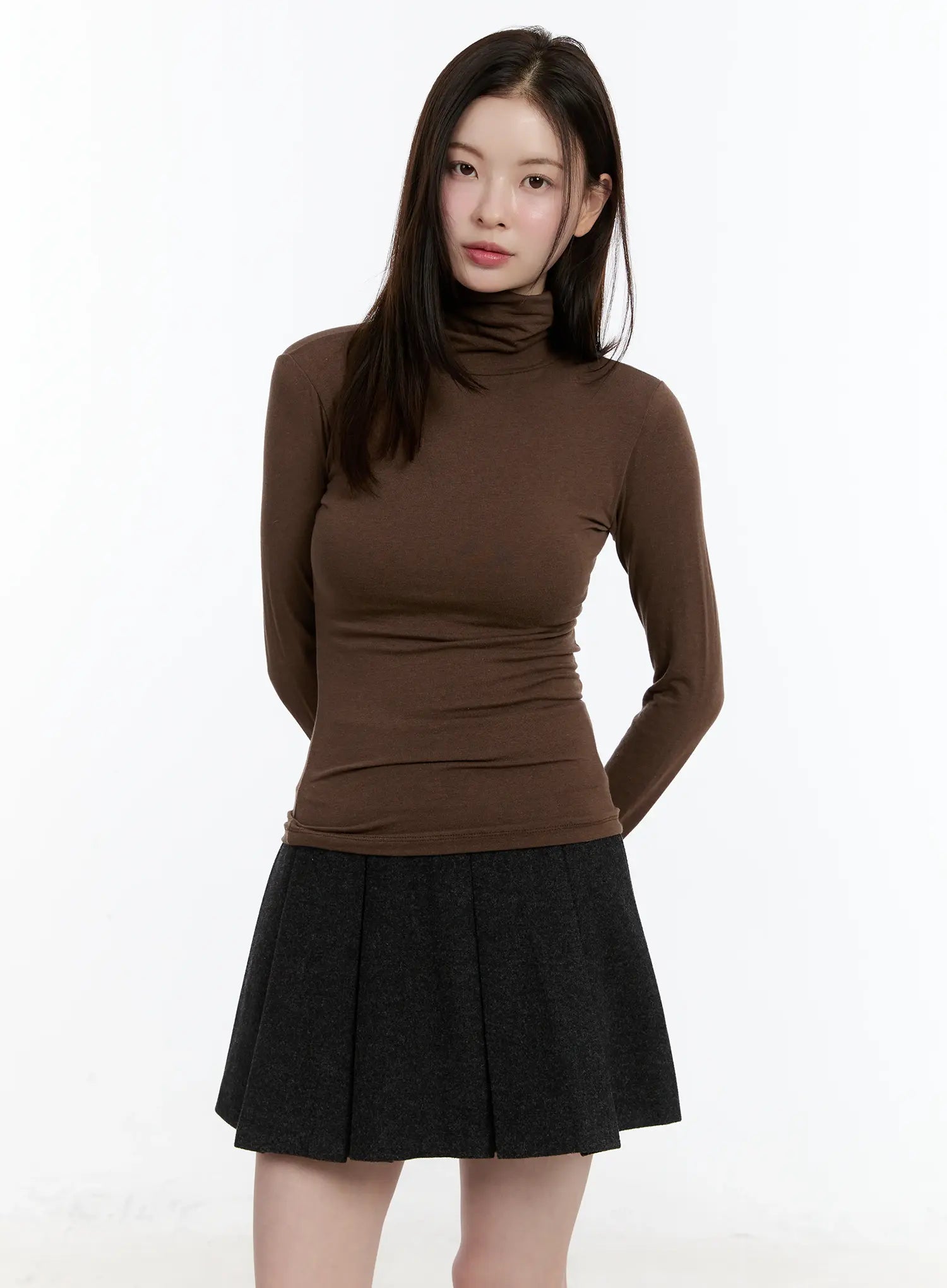 soft-turtleneck-tee-id511 / Dark brown