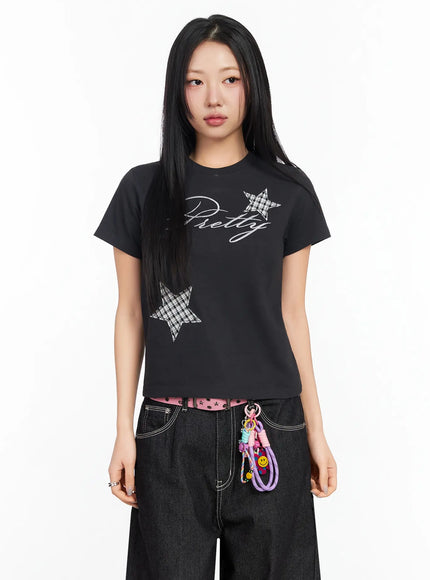 star-graphic-t-shirt-ca513 / Dark gray