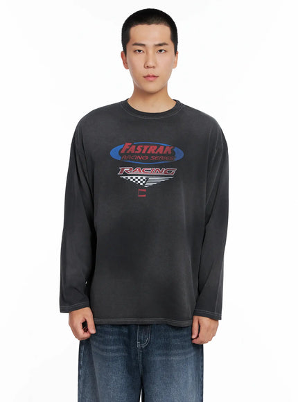 mens-racing-graphic-long-sleeve-ig529 / Dark gray