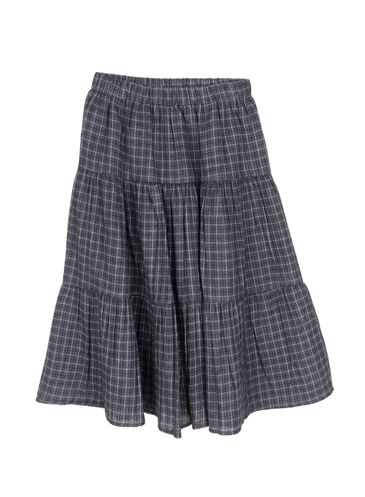 checkered-midi-skirt-im524 / Dark gray