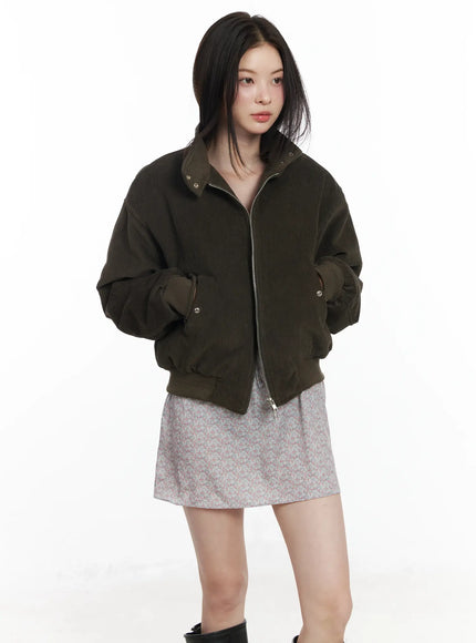 corduroy-two-way-jumper-if520 / Dark green