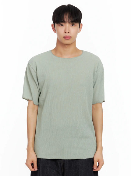 mens-knit-short-sleeve-tee-il516 / Dark green