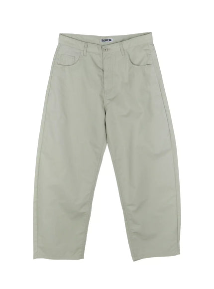 mens-basic-wide-leg-pants-ig520 / Dark green