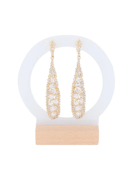 elegant-teardrop-earrings-is515 / Gold
