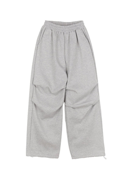 mens-pintuck-windbreaker-pants-iy508 / Gray